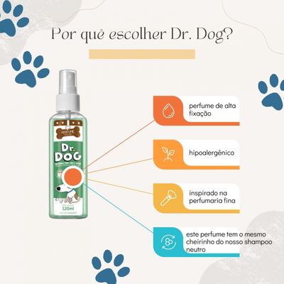 Perfume  Hipoalergênico Pet Xodozinho Cheirinho Bebê  Cães  Gatos 120 mL Dr. Dog