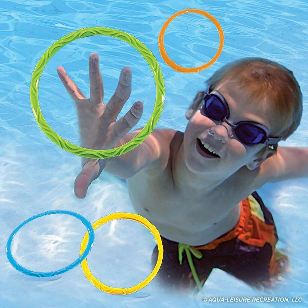 Aqua Anéis De Mergulho, Pacote Com 6, Brinquedos De Piscina