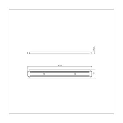 Barra Magnética para Facas Tramontina Plenus em Polipropileno e Aço Inox 38 cm