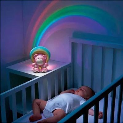 Luminária e Projetor Rainbow Bear Chicco Rosa