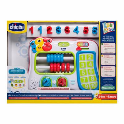 Brinquedo Ábaco Contar e Soma Chicco Colorido