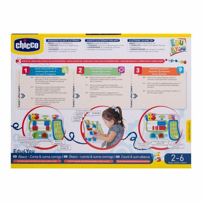 Brinquedo Ábaco Contar e Soma Chicco Colorido