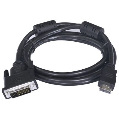 Cabo HDMI Macho para DVI-D 24+1 Pinos 2 Metros HDVI-2