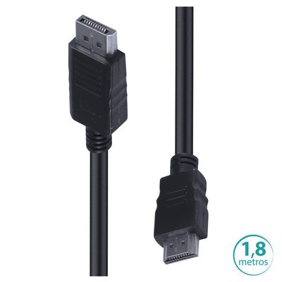 Cabo Displayport para HDMI 1.4V 1.8M HDP18 (7908020916703)