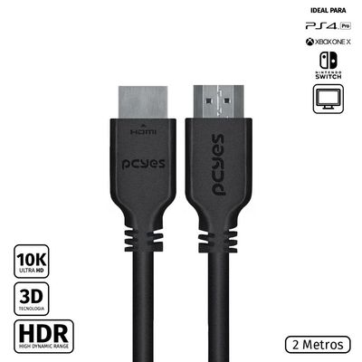 Cabo HDMI ULTRA 2.1 28AWG Puro Cobre 10K 2 Metros - PHM21-2
