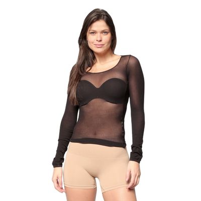 Camisa Selene Segunda Pele Manga Longa Feminina