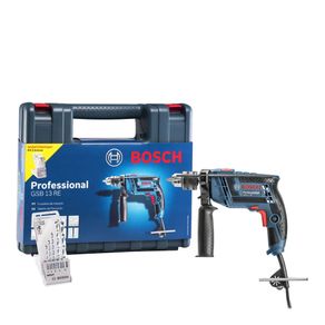 Furadeira de Impacto Bosch GSB 13 RE 650W 127V com 5 Brocas e Maleta