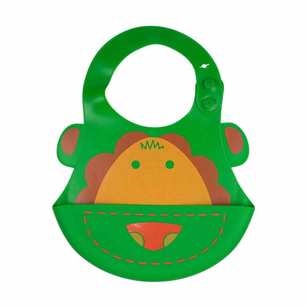 Babador Silicone Leão Verde