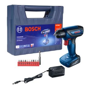 Parafusadeira Furadeira Bosch GSR 1000 Smart 12V Com 10 bits, 1 Carregador e Maleta