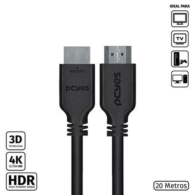 Cabo Hdmi 2.0 4K 30Awg Puro Cobre 20 Metros - Phm20-20