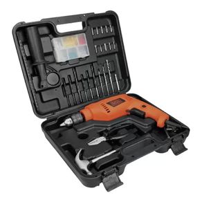 Kit Furadeira de Impacto Black & Decker 550W 1/2