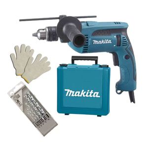 Furadeira Impacto 1/2 760W Makita Hp1640K + Acessórios 110V