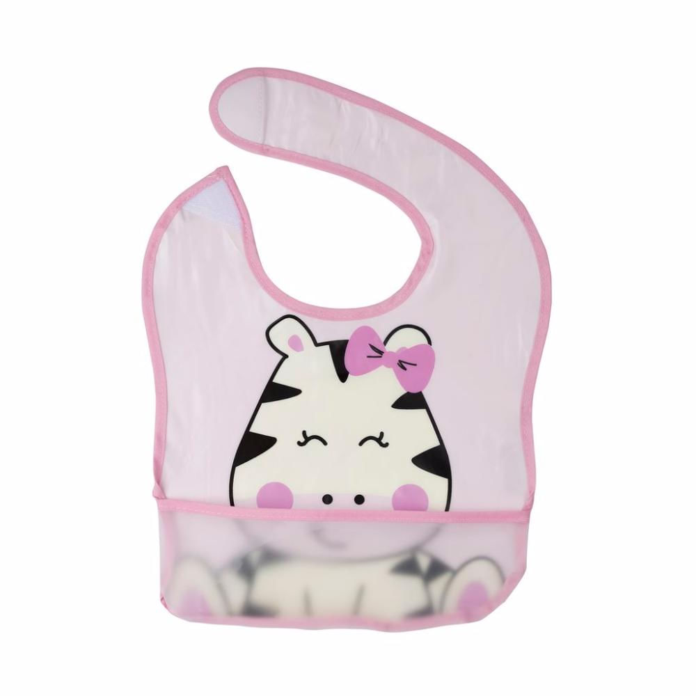 Babador Divertido Zebrinha KaBaby Rosa