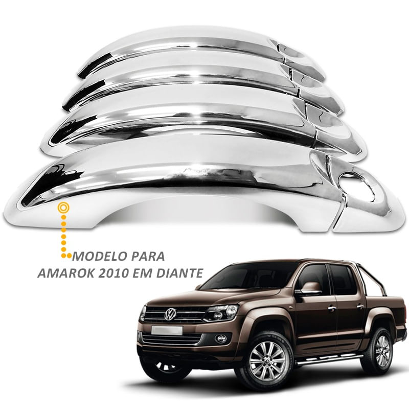 Aplique Capa Cromada Maçanetas + Tampa Traseira Amarok 2011