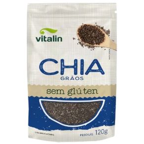 Chia em Grãos Sem Glúten Vitalin 120g