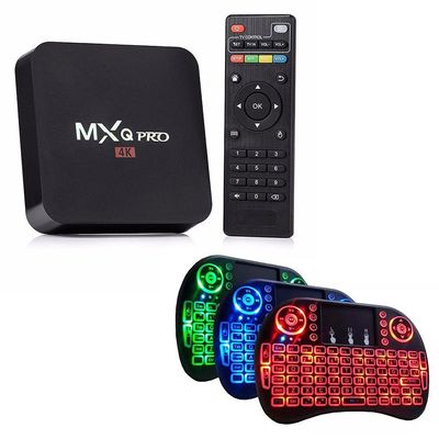 Kit 1 Conversor Smart Tv Mx-q Pro + 1 Mini Teclado Wireless