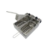 Fritadeira Elétrica 2 Cubas Plus Aço Inox 08L 220v 4000W