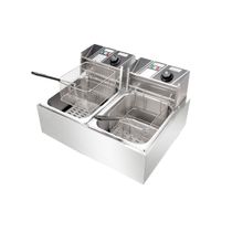 Fritadeira Elétrica 2 Cubas Aço Inox 12 Litros 220v 5000W