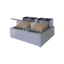 Fritadeira Elétrica 2 Cubas Aço Inox 12 Litros 220v 5000W