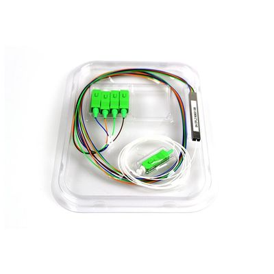 Cabo Optico Splitter EVUS OPF-PLC1X4-SC/APC PLC 1X4 1M G657A1