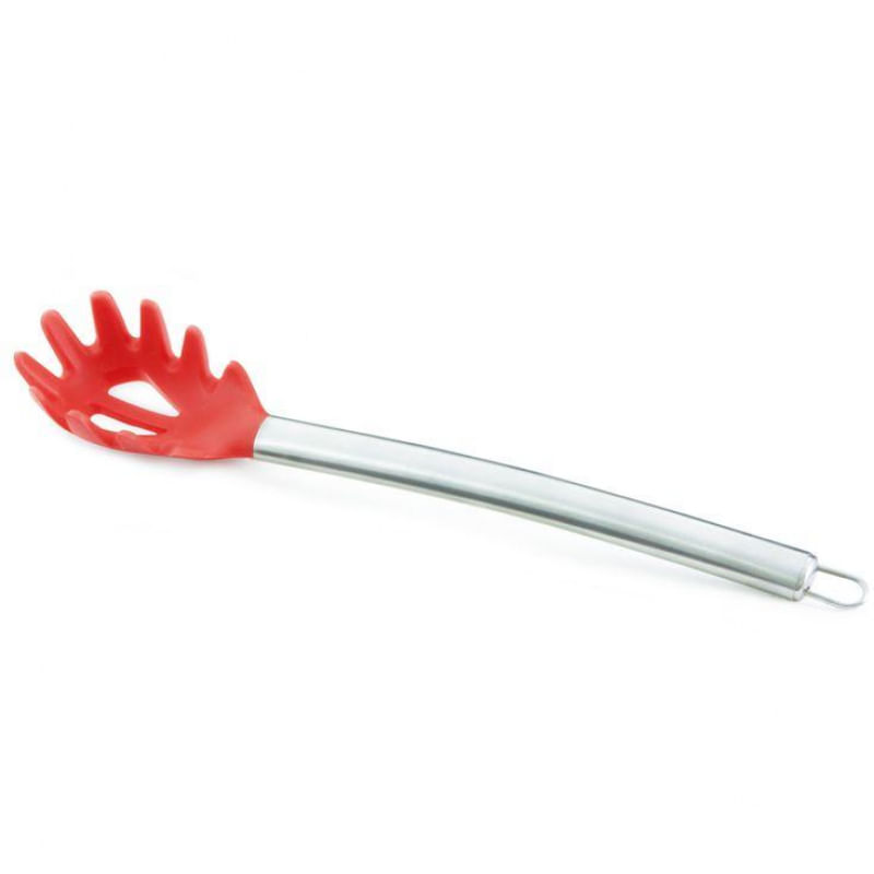 Colher para Espaguete de Silicone Vermelho com Cabo em Inox 33.5 cm - Mimo Style - ASA1304