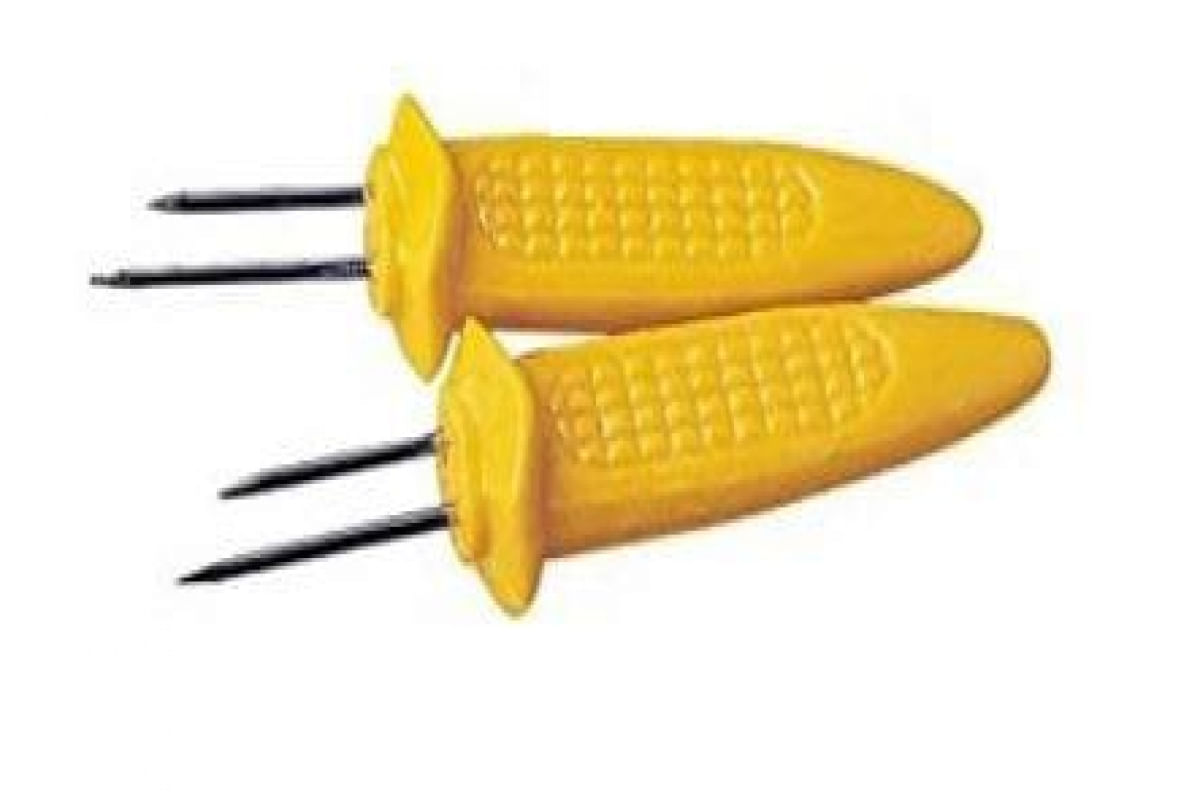 Espeto para Milho com Cabo de Silicone Amarelo com 2 unidades 8.7 cm - Mimo Style - SF20399