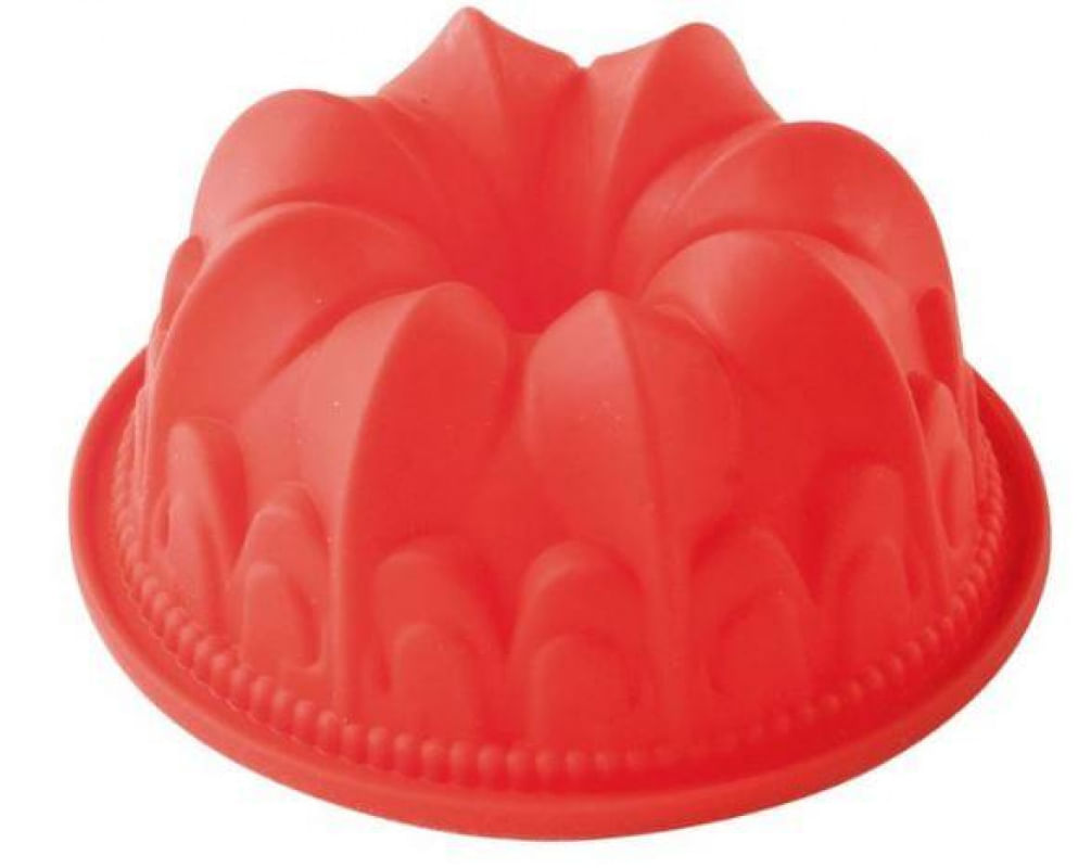 Forma para Confeitaria Círculo em Silicone Vermelho 11 cm - Mimo Style - SN13257