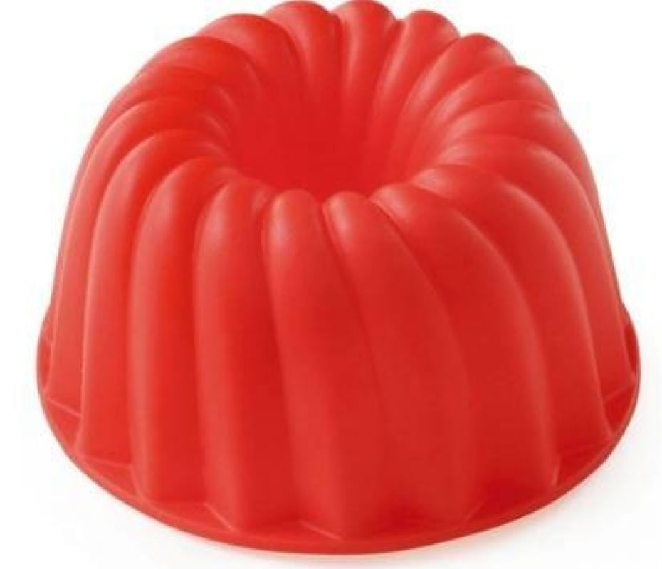 Forma para Pudim Pequena de Silicone Vermelho 10 cm - Mimo Style - SN13278