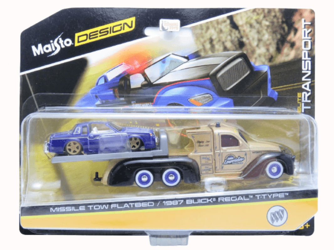 Miniatura Picape Reboque Ms Tow Flatbed E Buick Regal 1/64 Maisto 15055