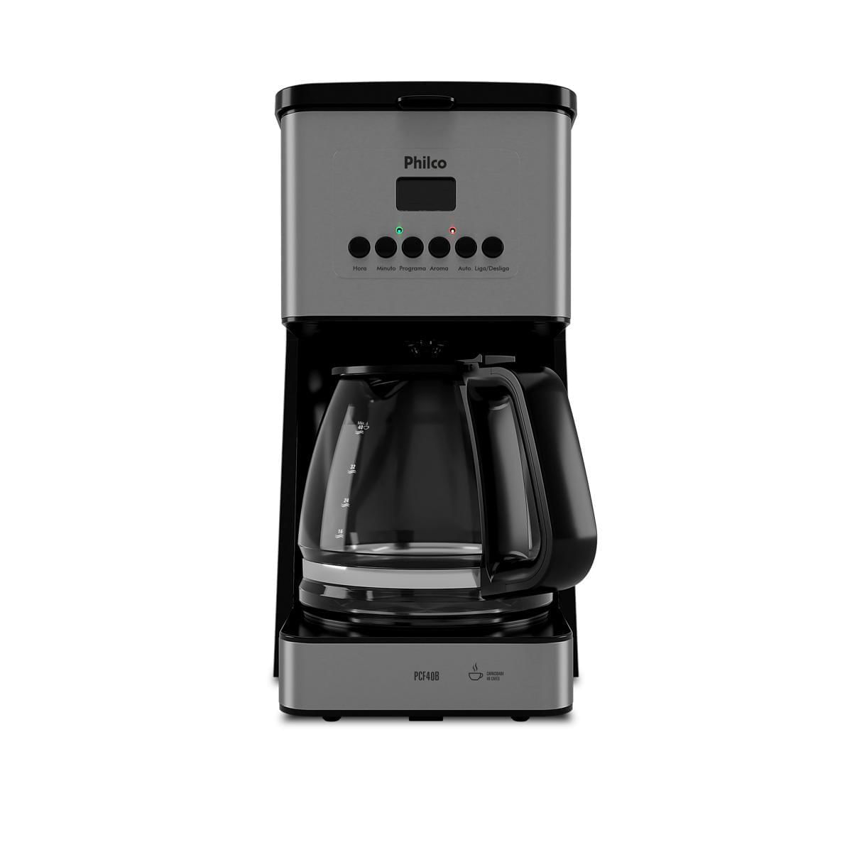 Cafeteira Elétrica Philco Inox Preto 110v - Pcf40b