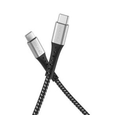 Cabo USB-C ESC06BK em Nylon Trançado Geonav  1,2 metro