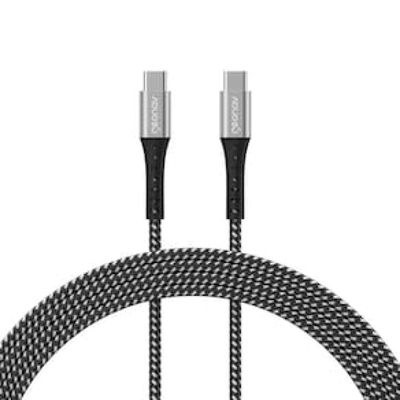 Cabo USB-C ESC06BK em Nylon Trançado Geonav  1,2 metro