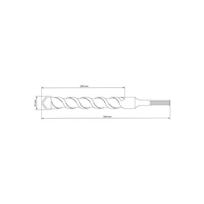 Broca para Concreto 10x460 mm Tramontina em Aço Especial com Encaixe SDS Plus