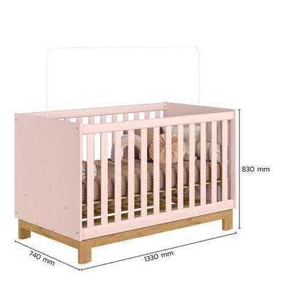 Quarto De Bebê Q Encanto Slim Ambiente Rosa Acetinado - Qmovi