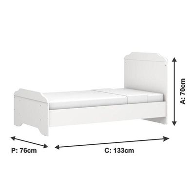 Berço Americano Mini Cama Mel Branco Brilho Com Colchão Ortobom - Carolina