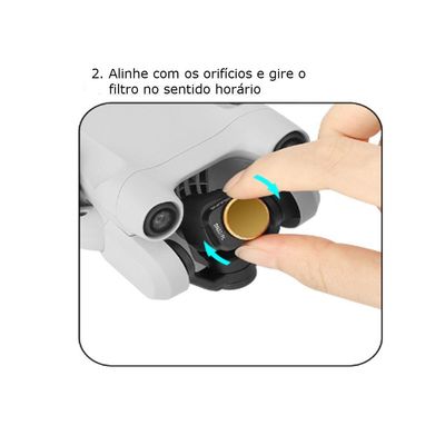 Kit com 4 Filtros ND 4/8/16/32 para Drone DJI Mini 3 Pro