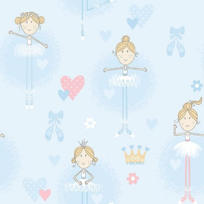 Papel de Parede Just 4 Kids Bailarina G56506 - Rolo: 10m x 0,52m