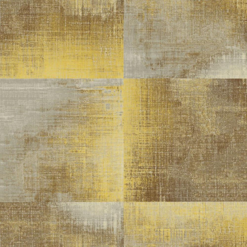 Papel de Parede EZ Benjamin Quadrados Marrom Dourado GT1402 - Rolo: 10m x 0,53m