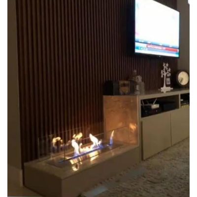 Lareira Ecológica a Álcool Classe A Aço Inox Queimador 40cm