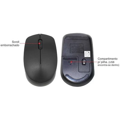 Combo Teclado e Mouse sem Fio K-MEX - KA-S329  MA-A733