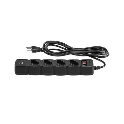 Protetor Eletronico Intelbras C/ 4 Tomadas e 2 USB - EPE 204 USB PT