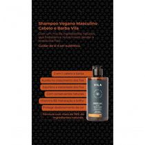 Shampoo Vegano Masculino Cabelo E Barba Vila 250ml