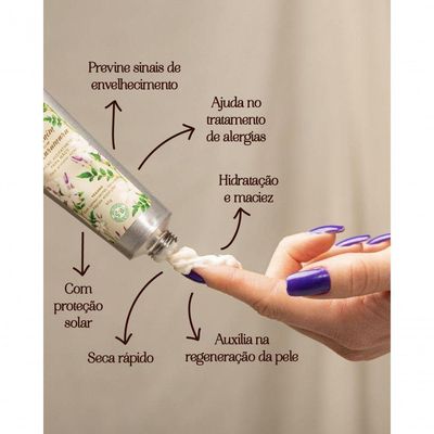 Creme Hidratante Para Mãos Vegano Jasmim Com Murumuru Com Proteção Solar 50g