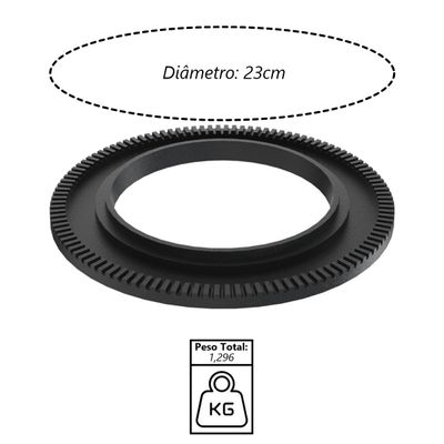 Queimador Duplo Completo Para Fogão Industrial de Ferro 23cm