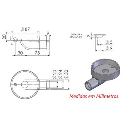 Queimador Alta Pressão Completo Fogão Industrial N01 8,7cm