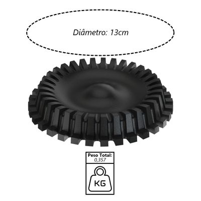 Queimador Alta Pressão Completo Fogão Industrial N02 8,7cm