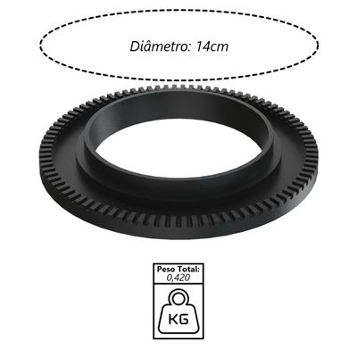 Queimador Econômico Duplo Completo de Fogão Industrial 14cm