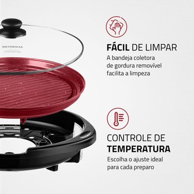 Grill Redondo Mondial Cook & Grill G-03-RC 110V