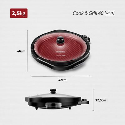 Grill Redondo Mondial Cook & Grill G-03-RC 110V