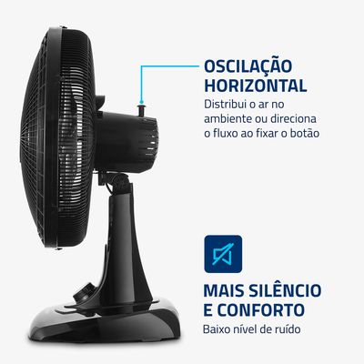 Ventilador de Mesa Mondial - 06 Pás - VSP-40-B 110V